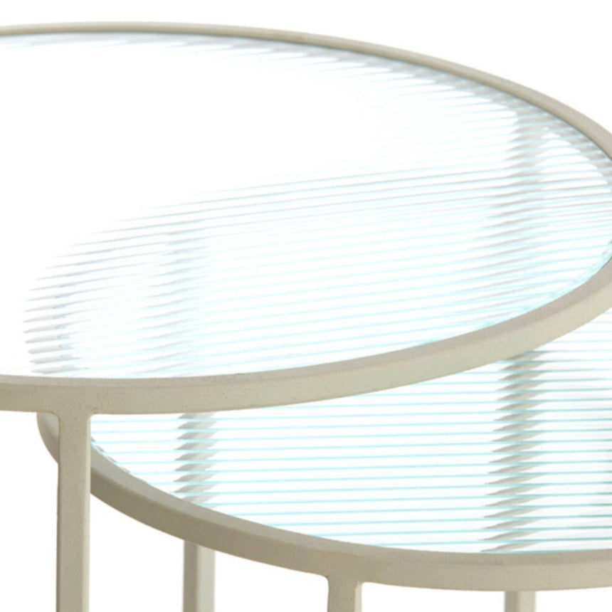 Talca üveg lerakóasztal szettben