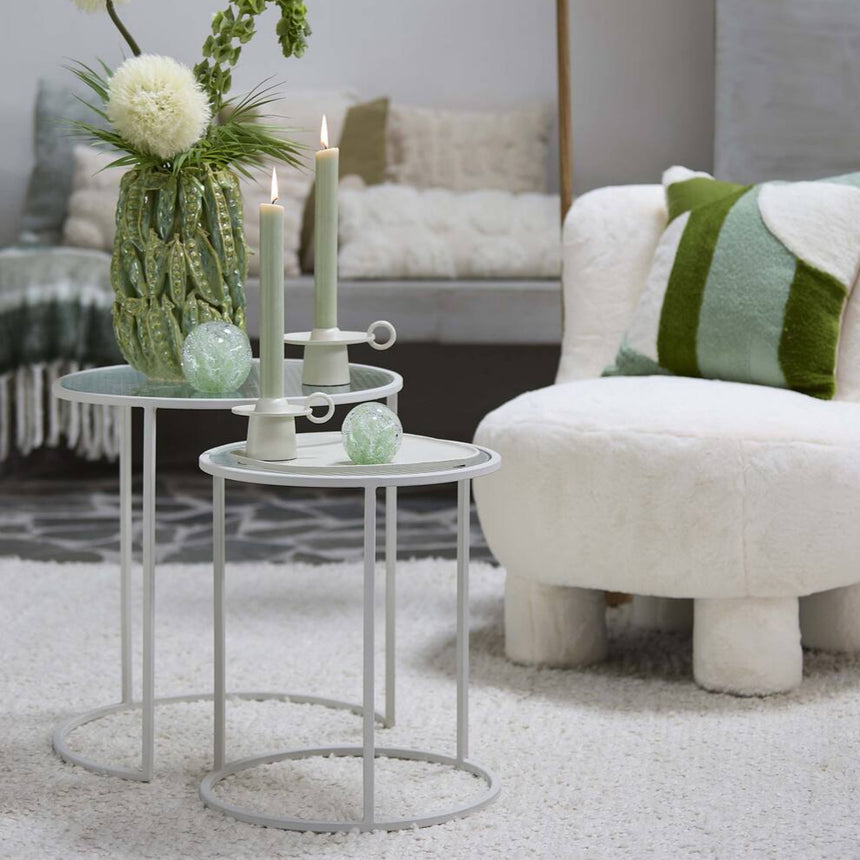 Talca üveg lerakóasztal szettben