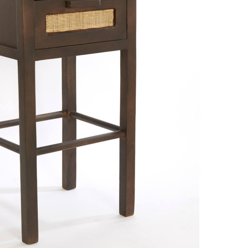 Yellow wooden dining table