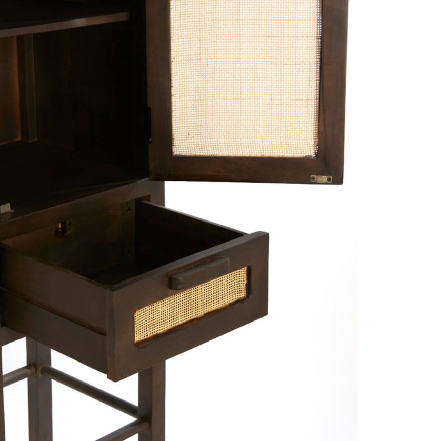 Yellow wooden dining table