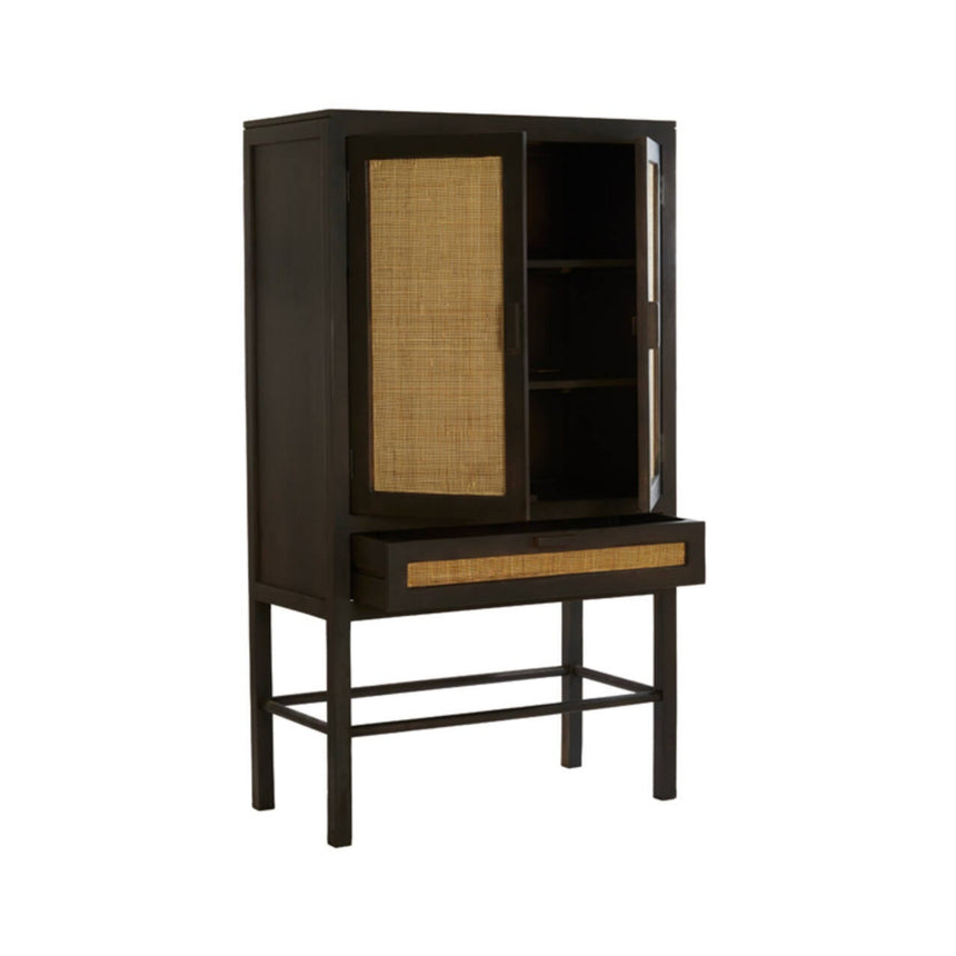 Yellow wooden dining table