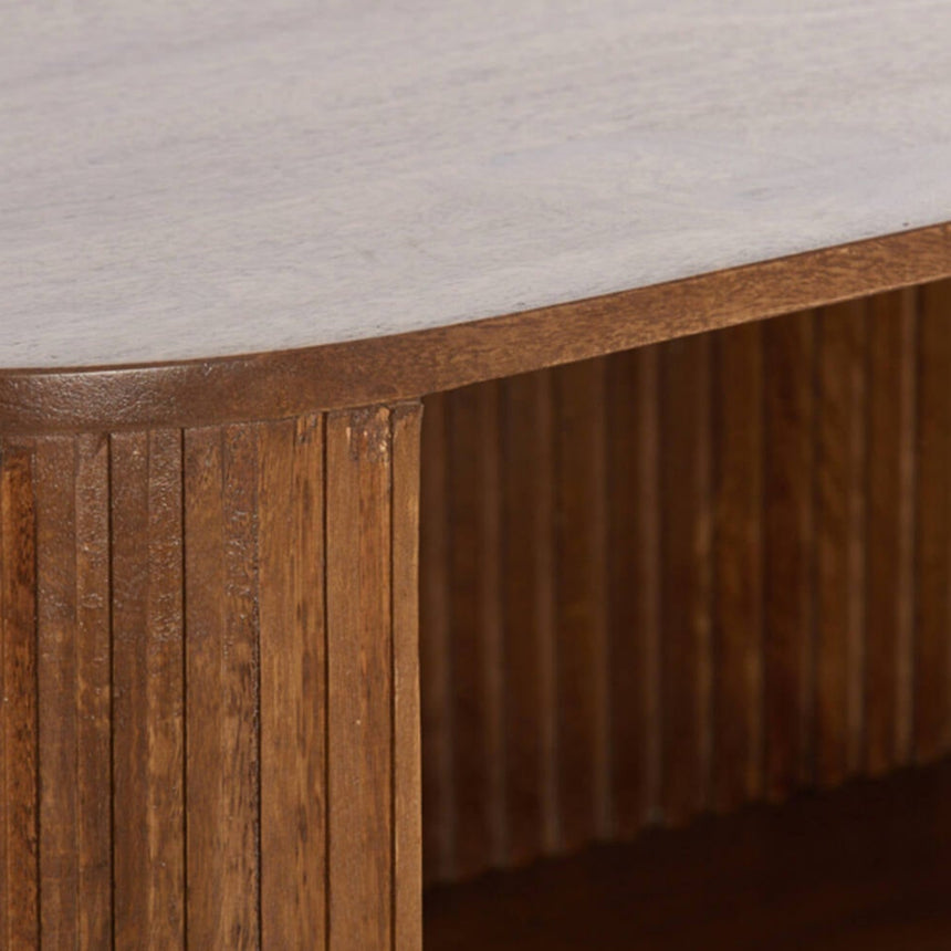 Yellow wooden dining table