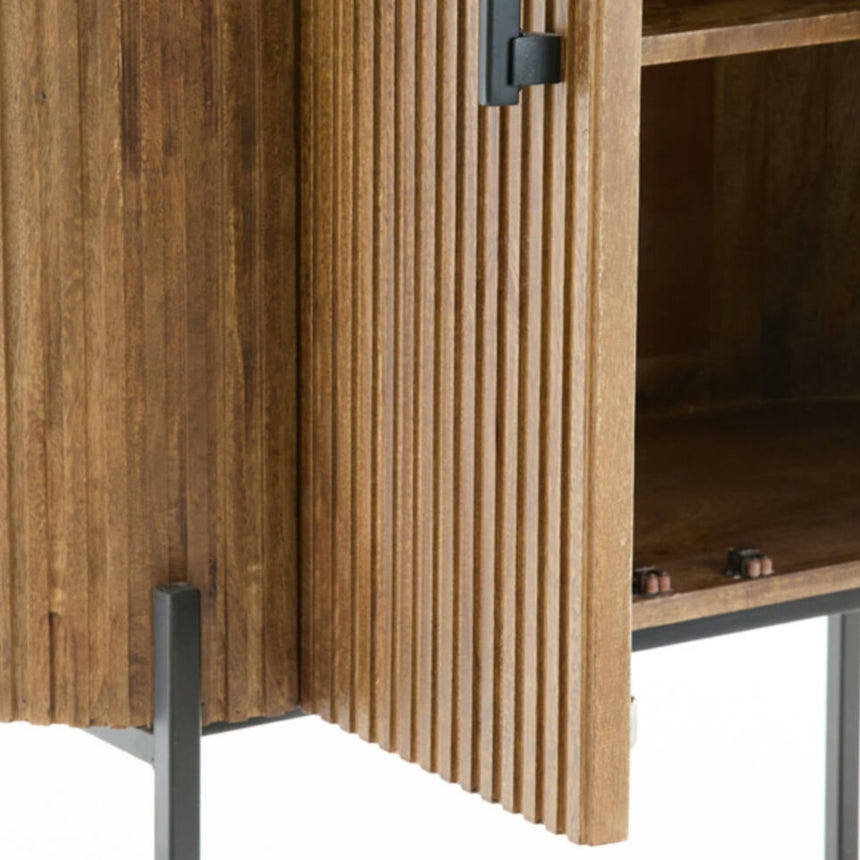 Yellow wooden dining table