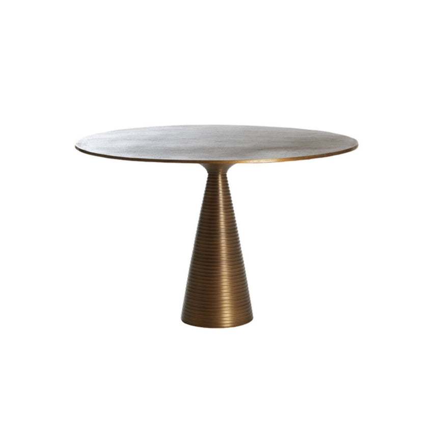 Yellow wooden dining table