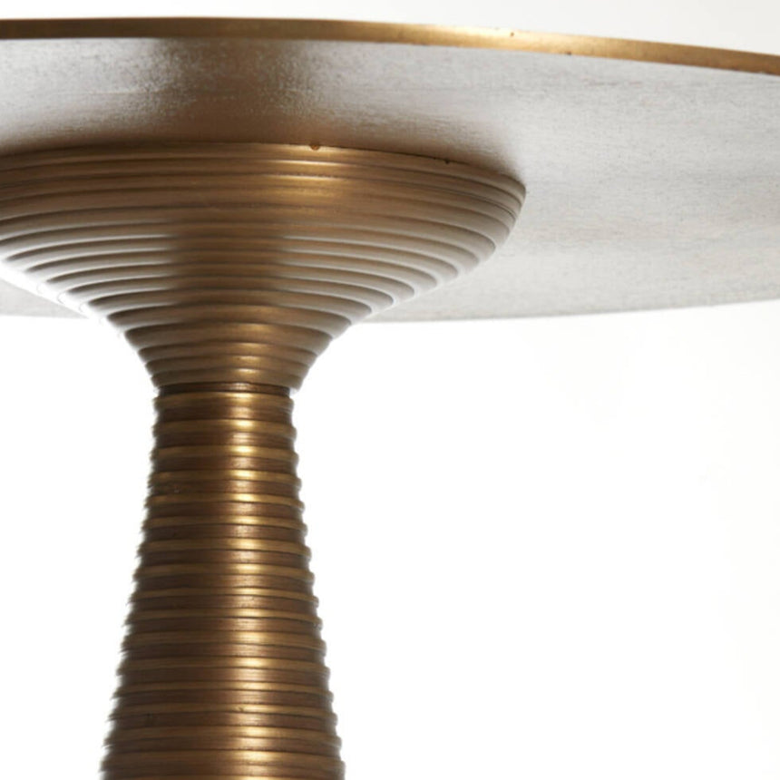 Yellow wooden dining table