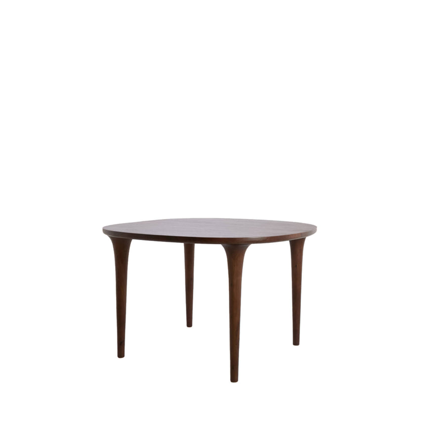 Zale kerek étkezőasztal – Tömör akácfából, bordázott lábazattal