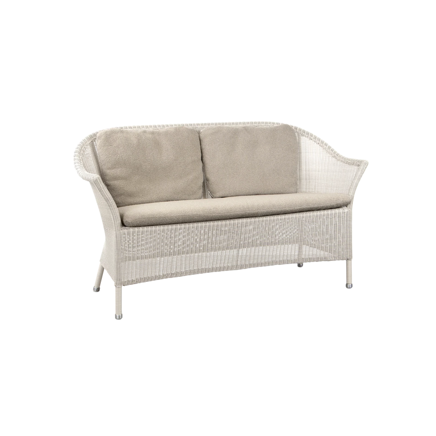 Lansing 2 személyes szövet kerti kanapé dupla párnával