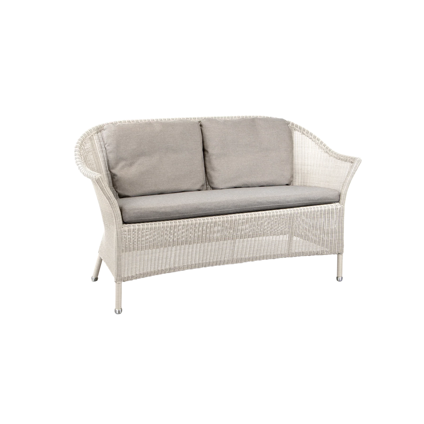 Lansing 2 személyes szövet kerti kanapé dupla párnával