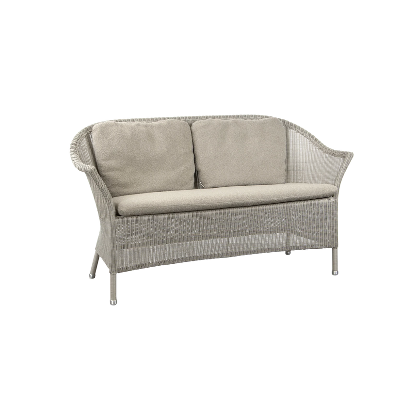 Lansing 2 személyes szövet kerti kanapé dupla párnával