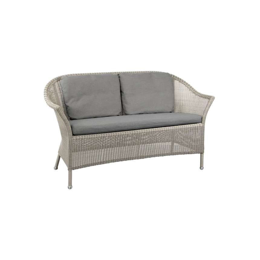 Lansing 2 személyes szövet kerti kanapé dupla párnával