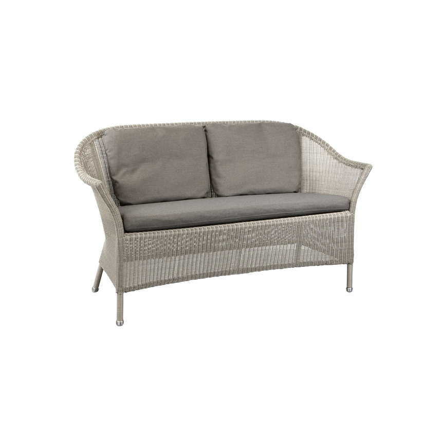 Lansing 2 személyes szövet kerti kanapé dupla párnával