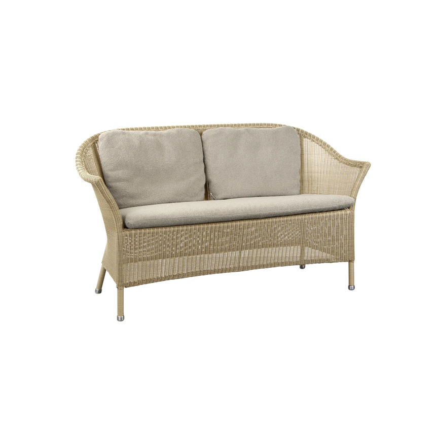 Lansing 2 személyes szövet kerti kanapé dupla párnával