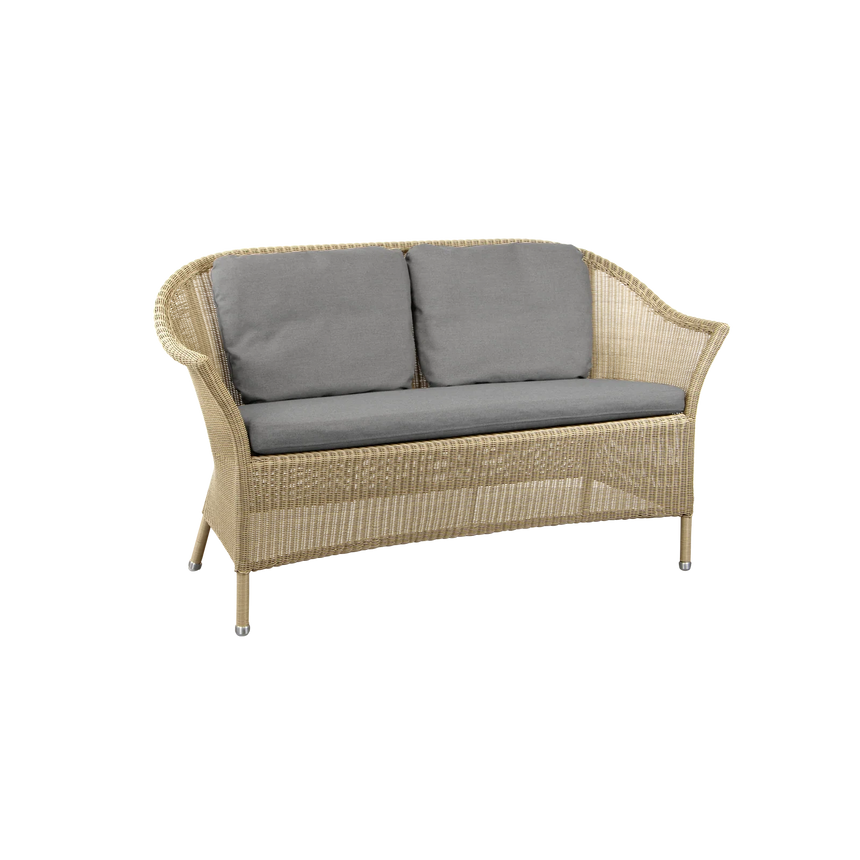 Lansing 2 személyes szövet kerti kanapé dupla párnával