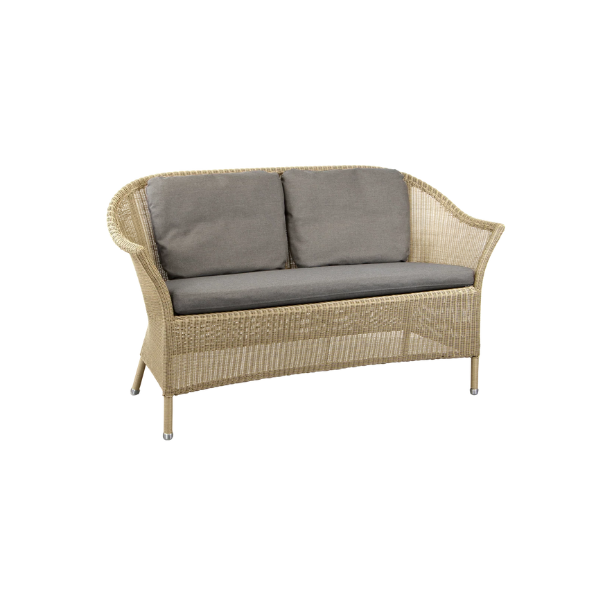 Lansing 2 személyes szövet kerti kanapé dupla párnával