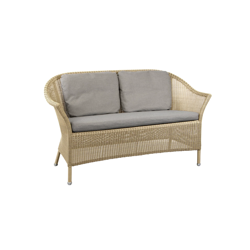 Lansing 2 személyes szövet kerti kanapé dupla párnával