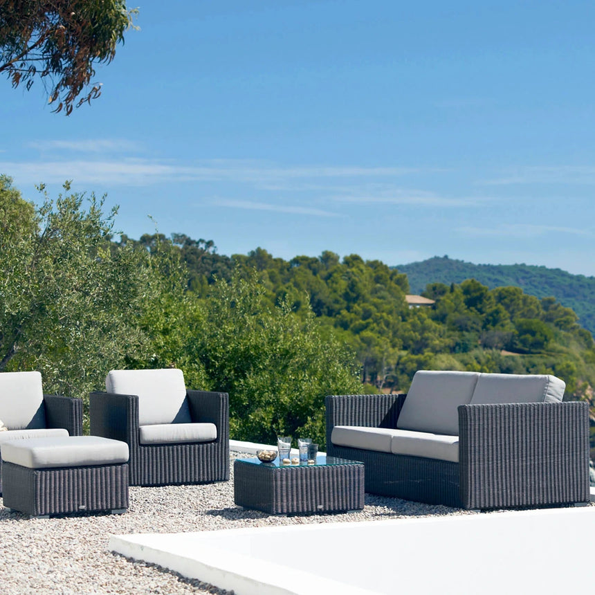 Chester 3 személyes szövet kerti kanapé