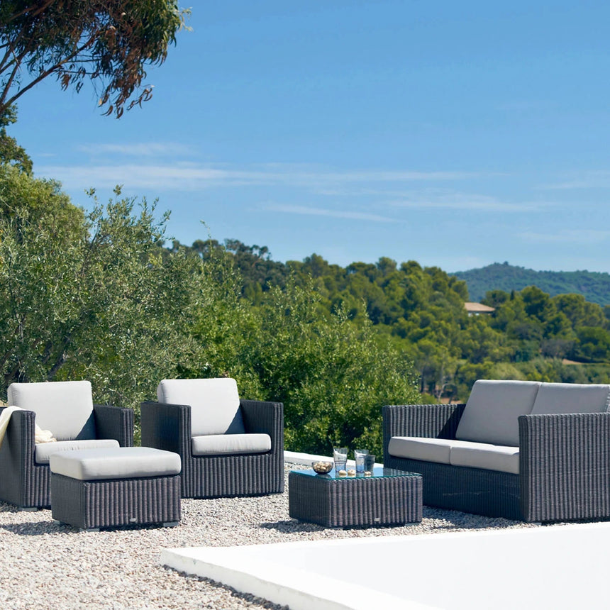 Chester üveg kerti dohányzóasztal