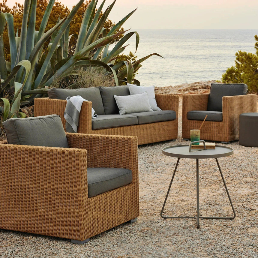 Chester 3 személyes szövet kerti kanapé