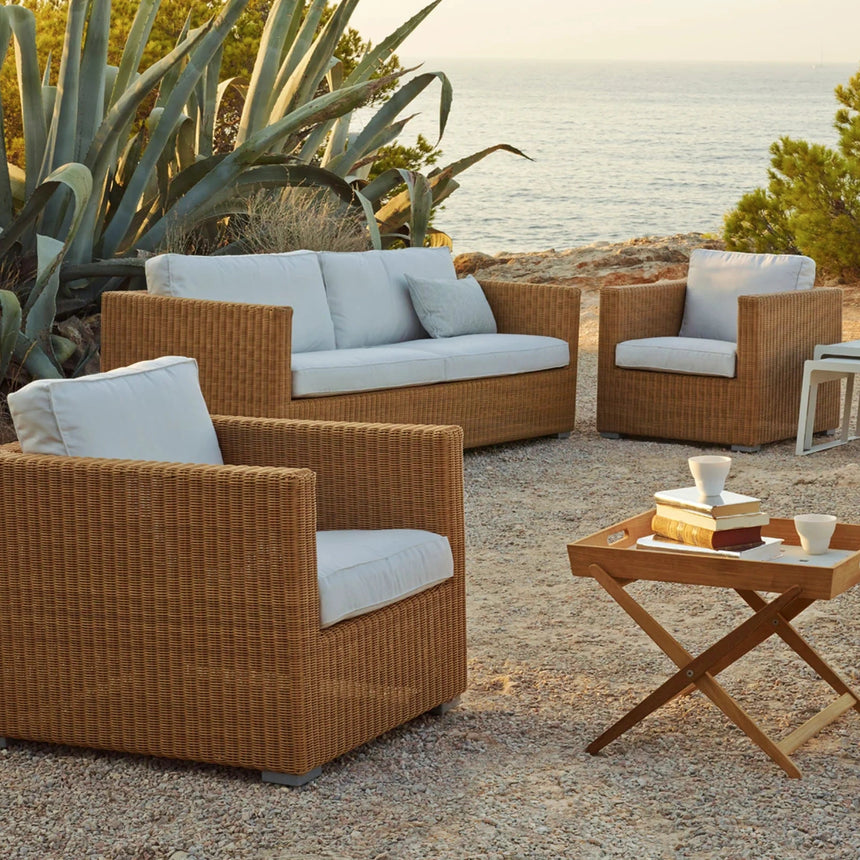 Chester 3 személyes szövet kerti kanapé