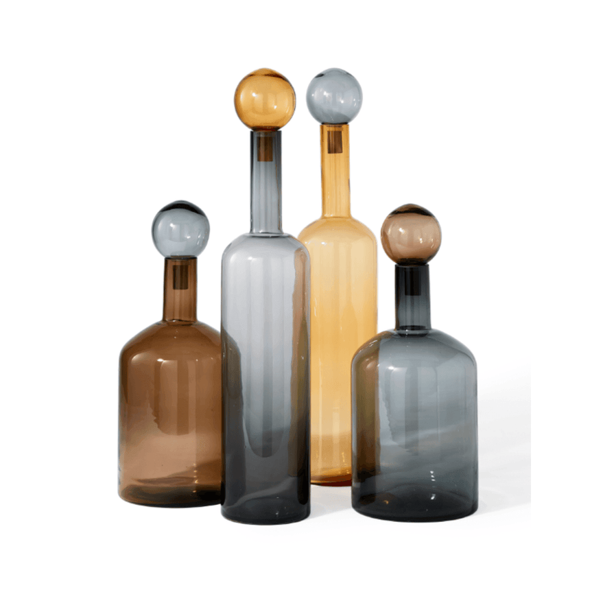 Bubbles and Bottles glass decoration set large