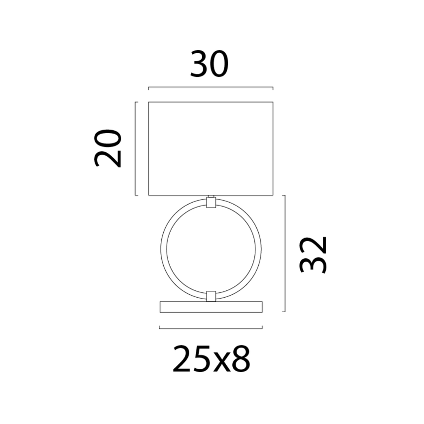 Devon szövet asztali lámpa fekete vázzal 51