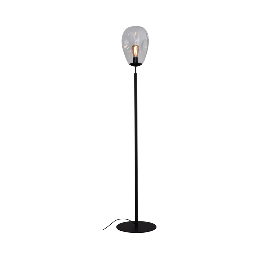 Lava 3-bulb dark gray glass pendant lamp