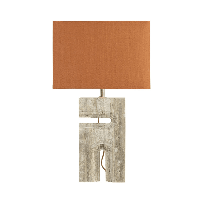 Reso Two limestone table lamp