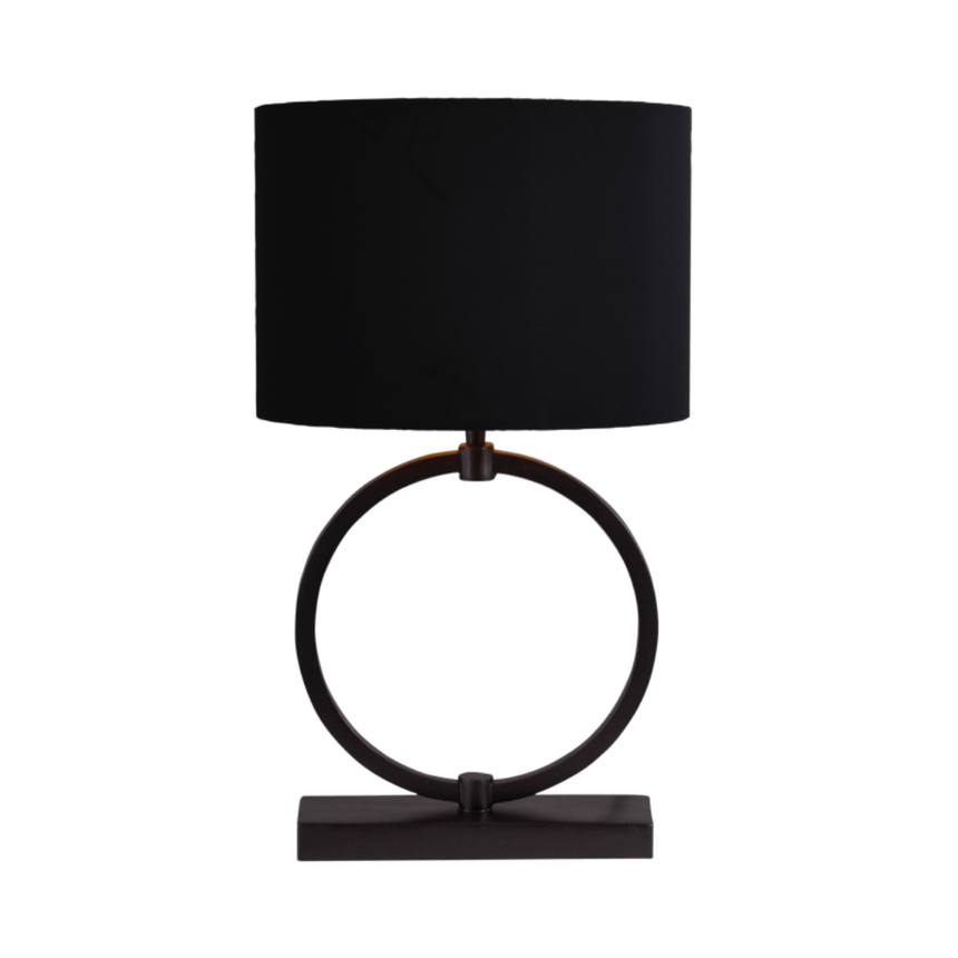 Devon szövet asztali lámpa fekete vázzal 51