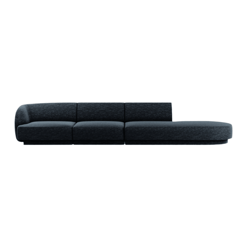 Miley 4-seater right-hand chenille sofa