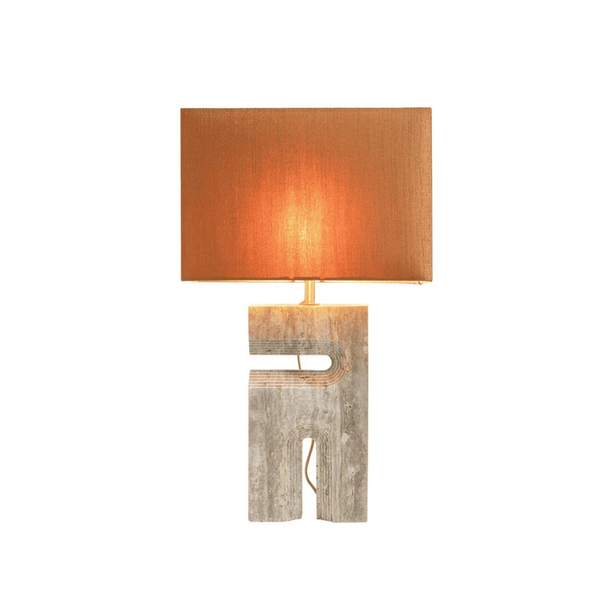 Reso Two limestone table lamp