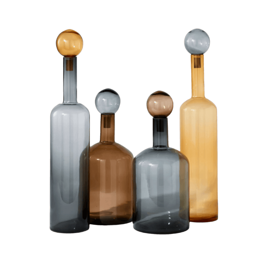 Bubbles and Bottles glass decoration set large
