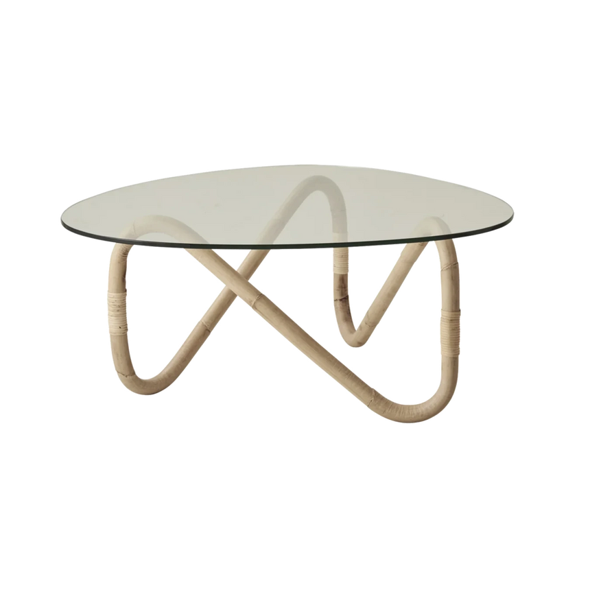 Wave üveg kerti dohányzóasztal