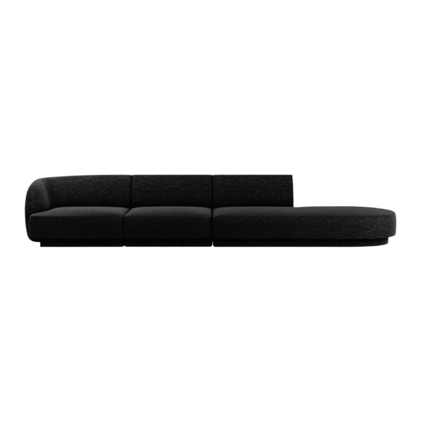 Miley 4-seater right-hand chenille sofa