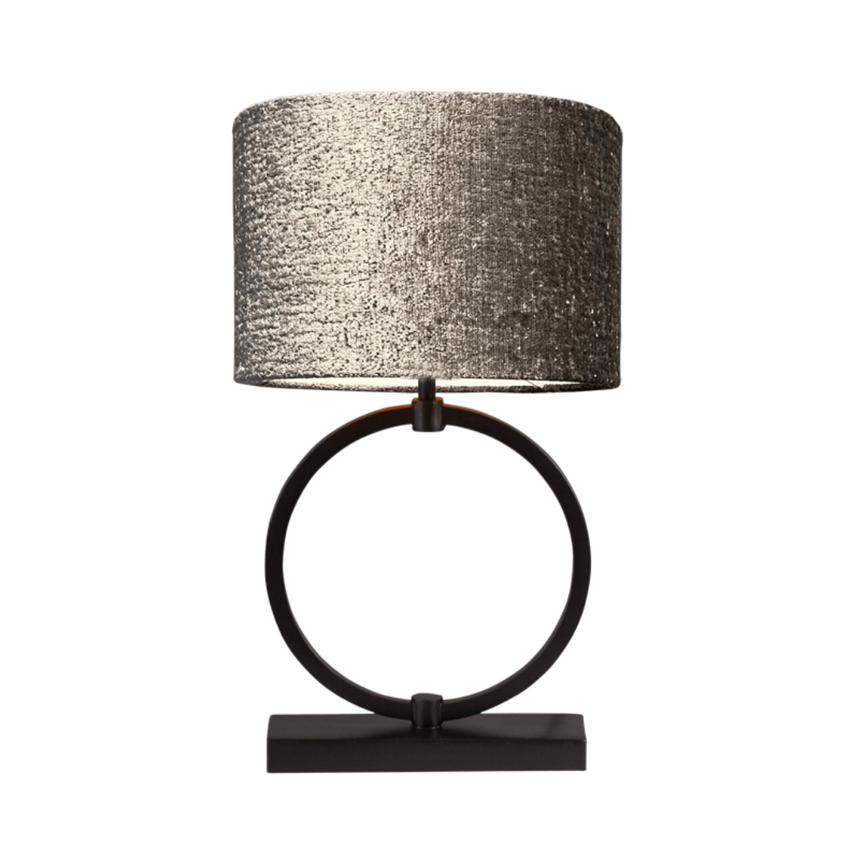 Devon szövet asztali lámpa fekete vázzal 51