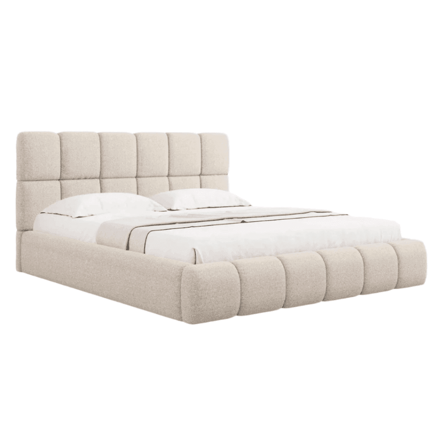 Bellis chenille bed frame 160x200