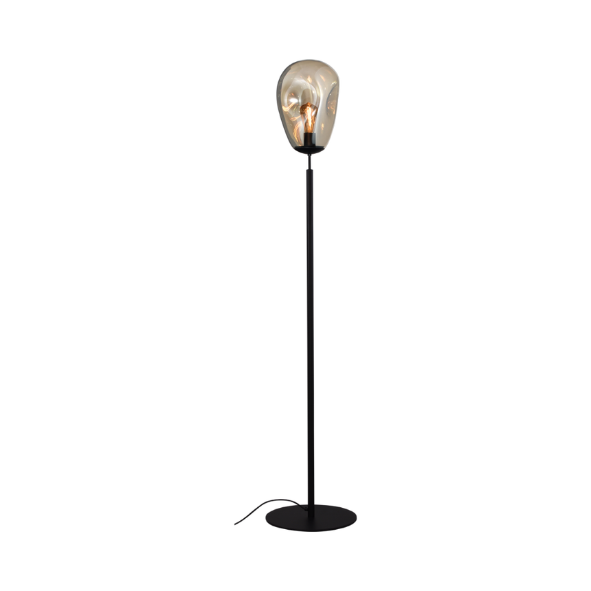 Lava 3-bulb dark gray glass pendant lamp