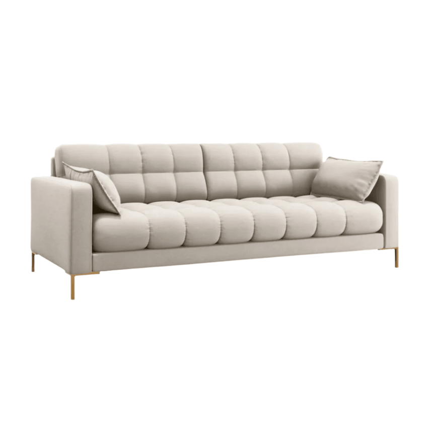 Mamaia 4 személyes szövet kanapé arany lábbal