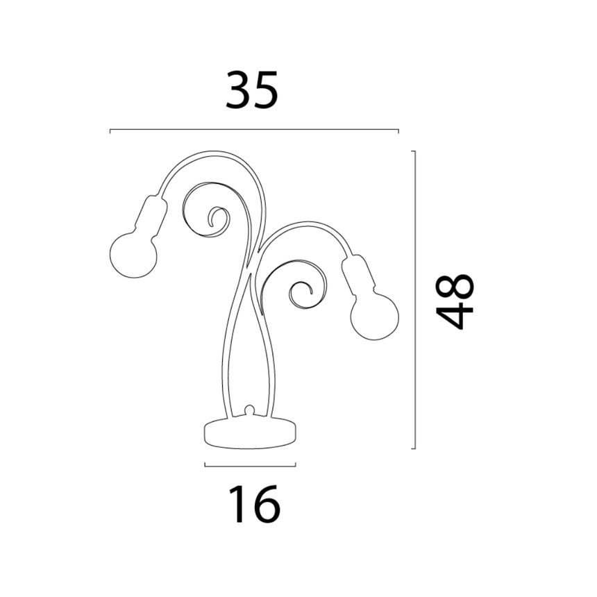 Curlie fém asztali lámpa