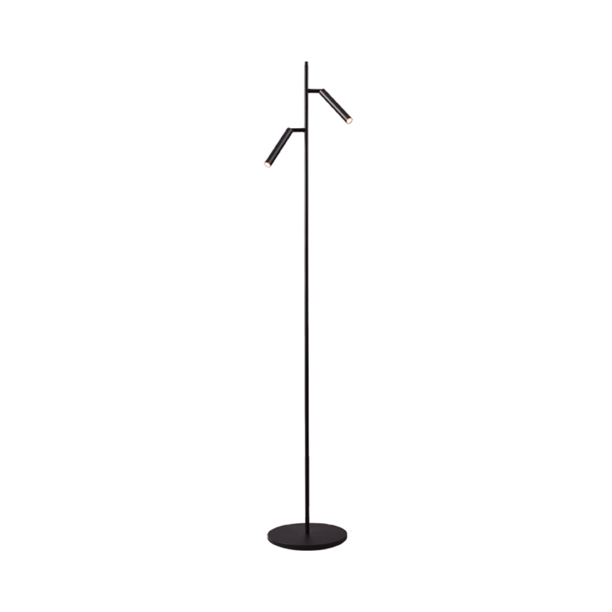 Flute 2-bulb metal floor lamp