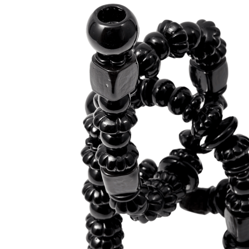 Beads metal candle holder
