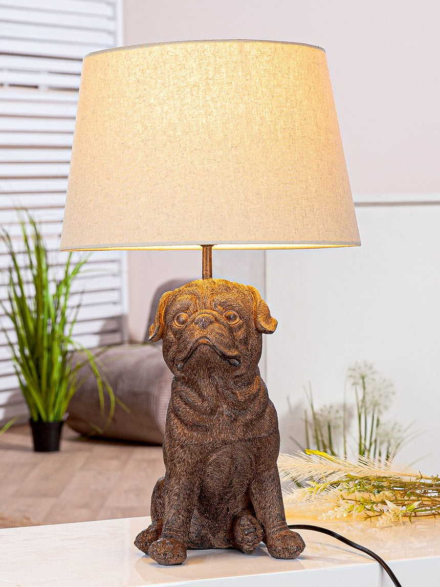 Pug műgyanta asztali lámpa