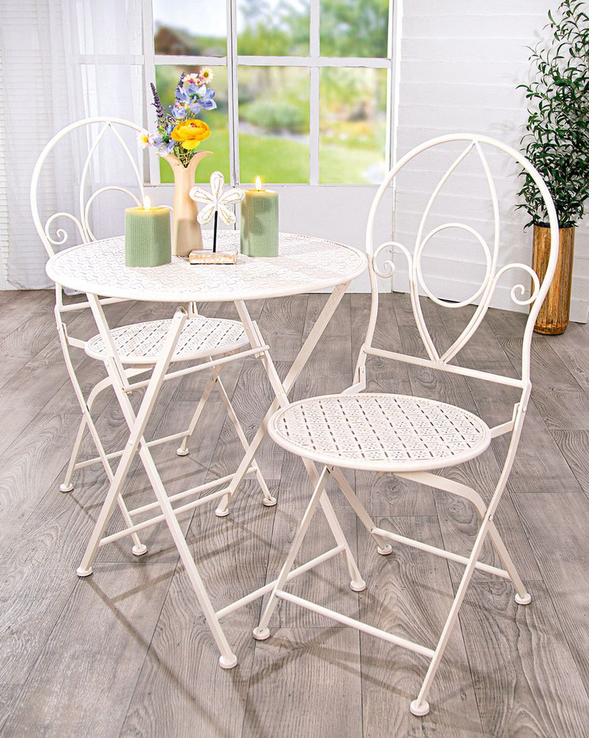 Floral fém kerti bisztró szett