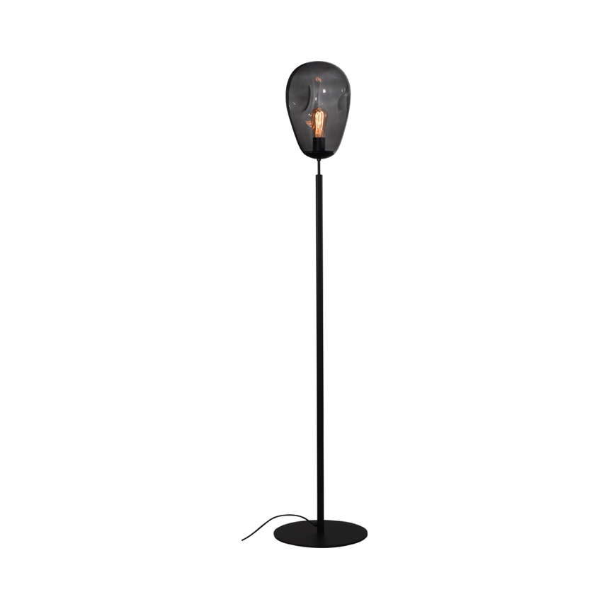 Lava 3-bulb dark gray glass pendant lamp
