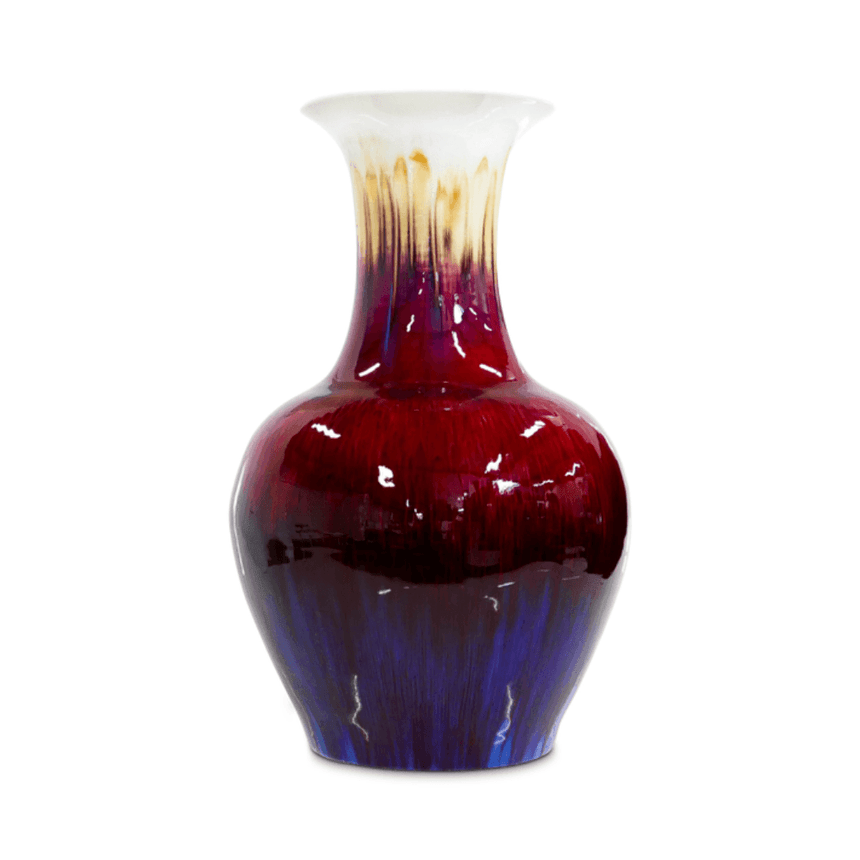 Crazy Curved Top porcelain vase