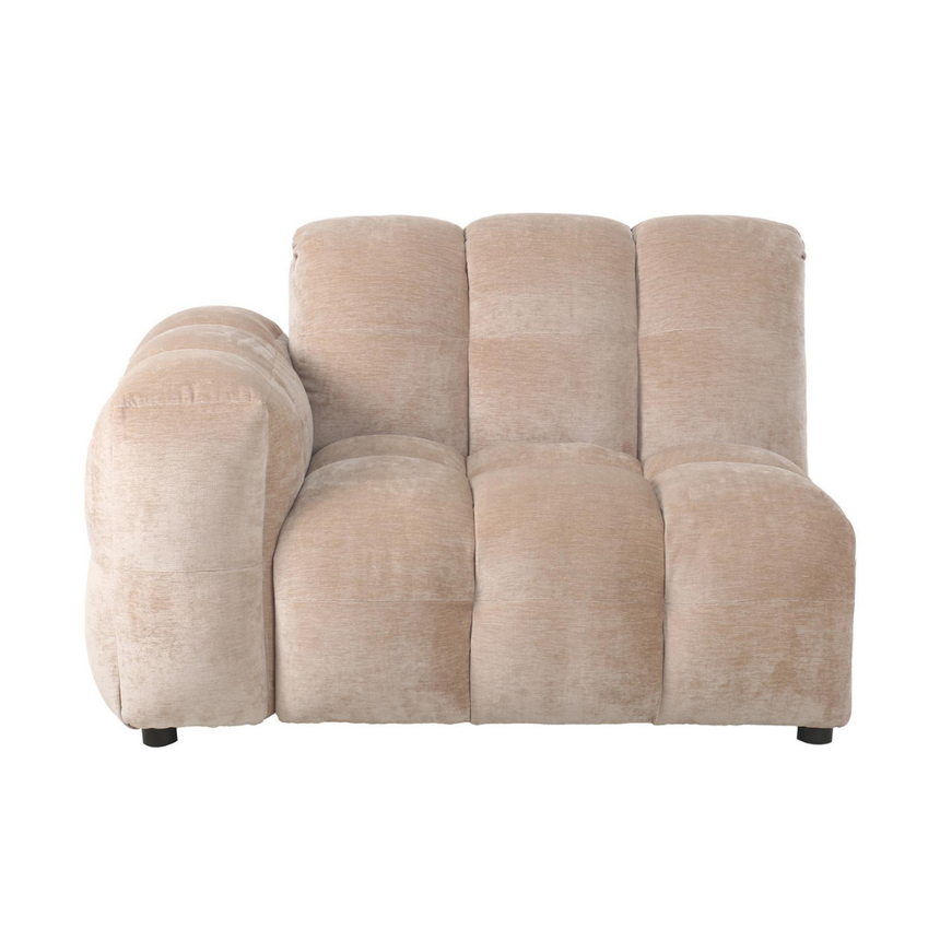 Hackman left-hand suede sofa element