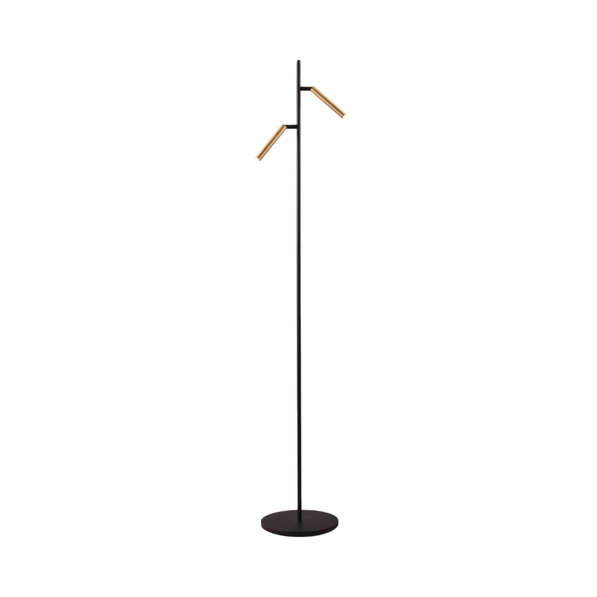 Flute 2-bulb metal floor lamp