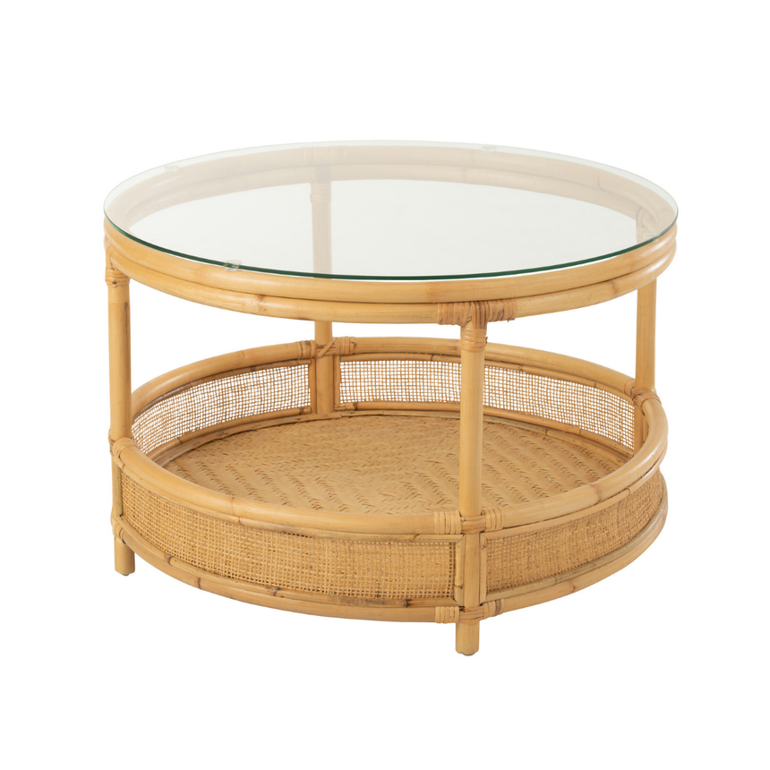 Jovelyne glass coffee table