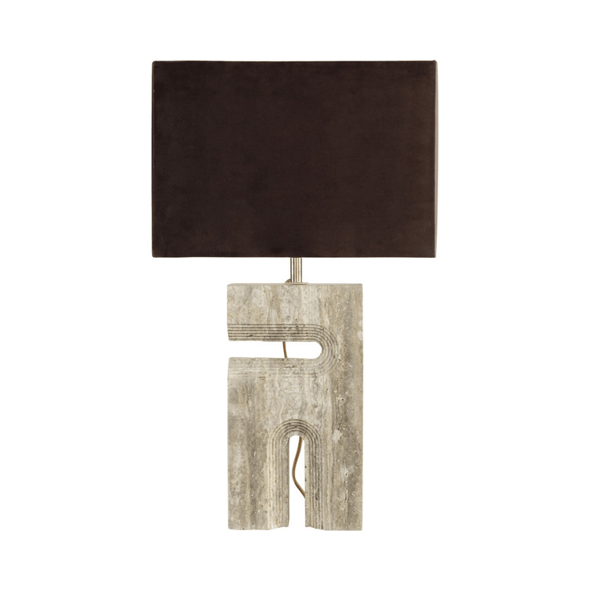 Reso Two limestone table lamp