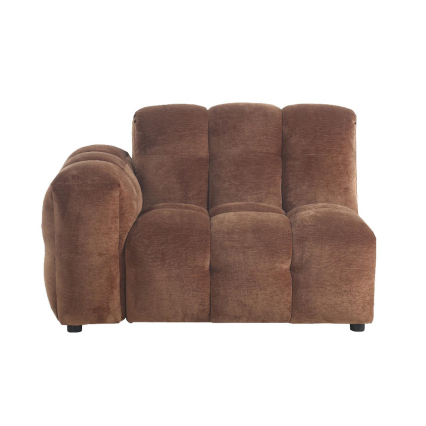 Hackman left-hand suede sofa element