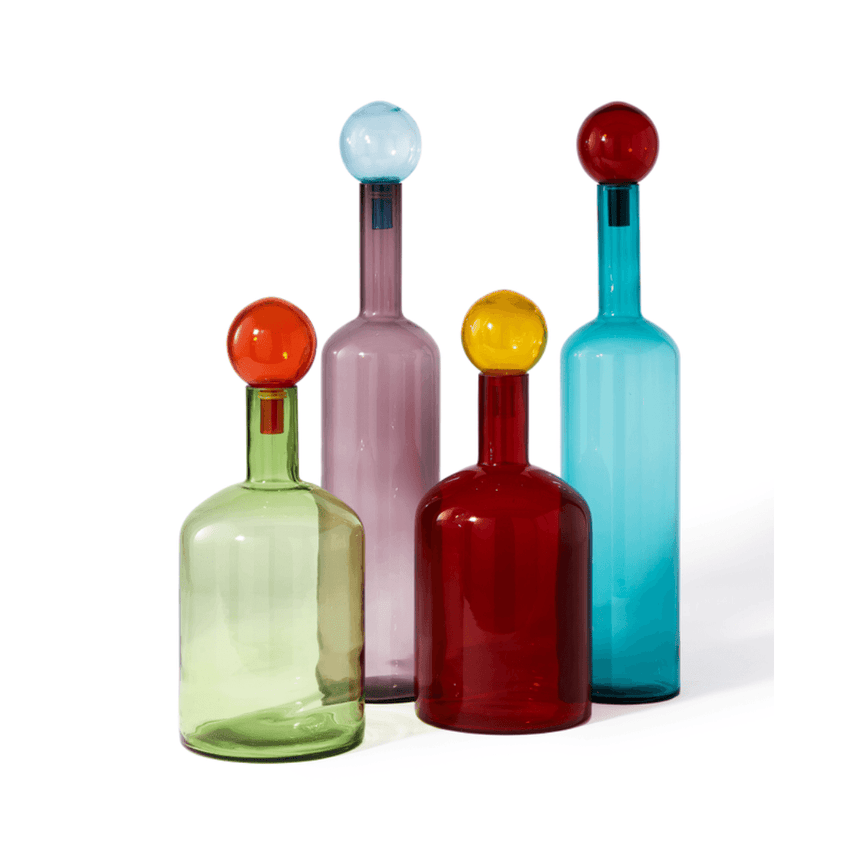 Bubbles and Bottles glass decoration set large